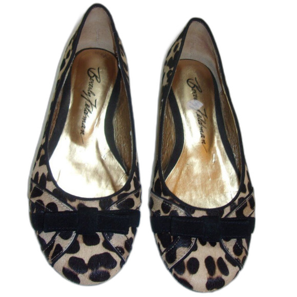 Beverly Feldman Animal Print Ballet Flats Slip On Shoes Size 7 - Picture 1 of 5
